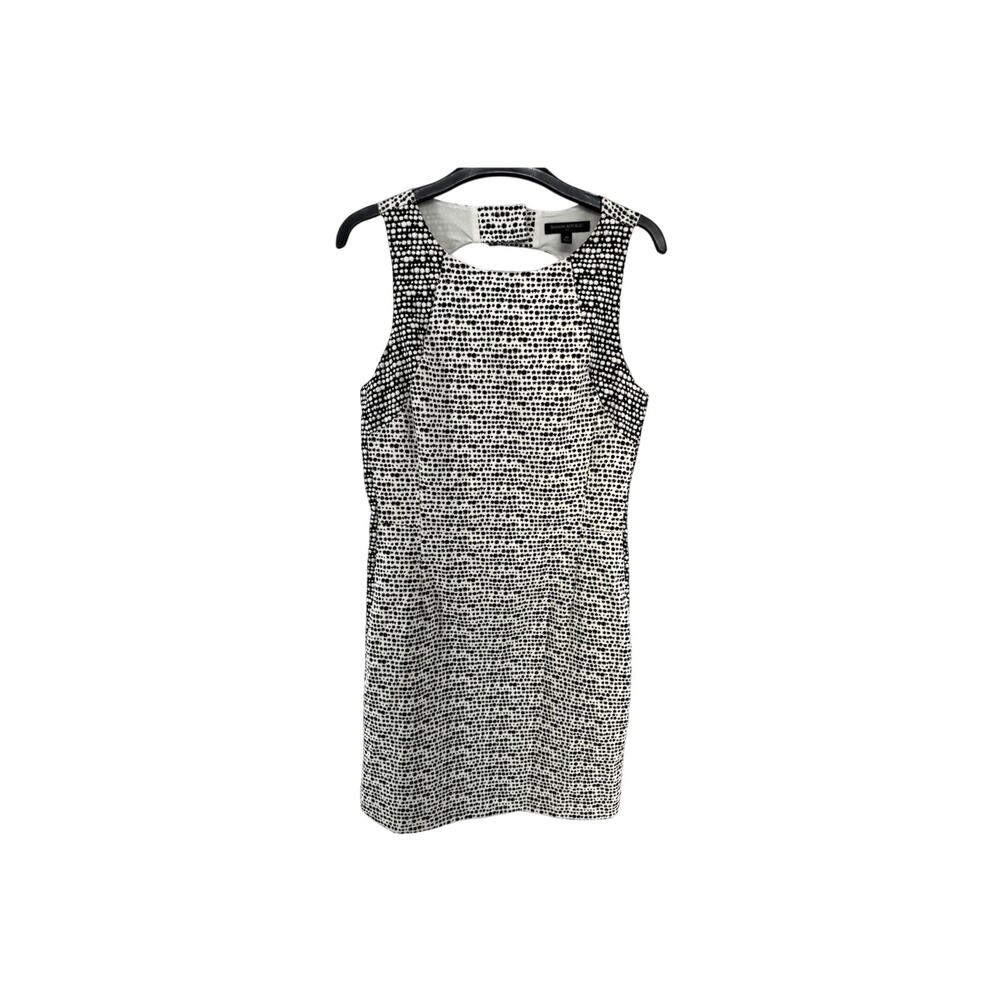 Banana Republic Black and White Dot Panel Sheath Dress Sleeveless Size 10